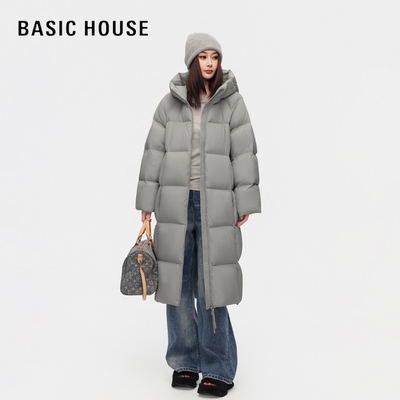百家好云感立体泡芙高充绒加厚羽绒服冬季过膝长款大被子防风外套