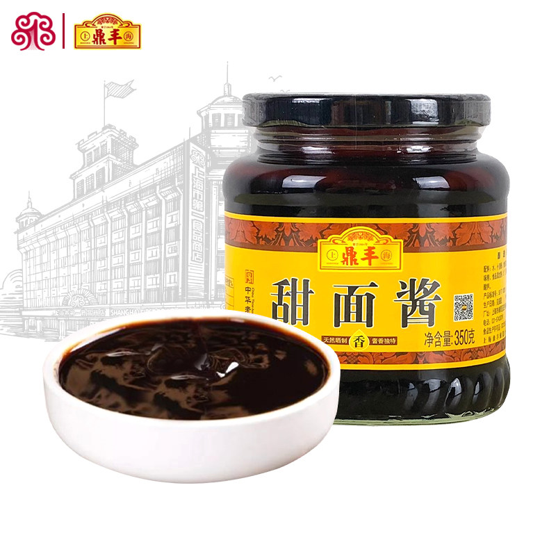 上海鼎丰甜面酱350g瓶装家用蘸料下饭酱拌饭拌面酱厨房调味料蘸酱图片
