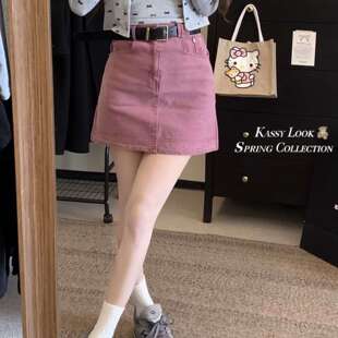 INNER 裙防走光高腰休闲百搭短裙半身裙 配皮带 7846 SPRING春序