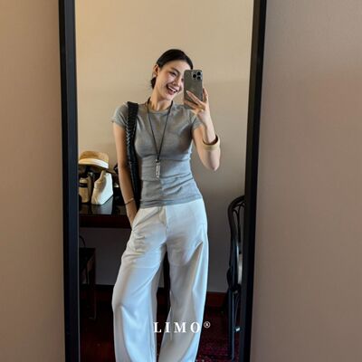 LIMO-夏上新精天丝莫代尔8色小圆领高质感短袖T恤