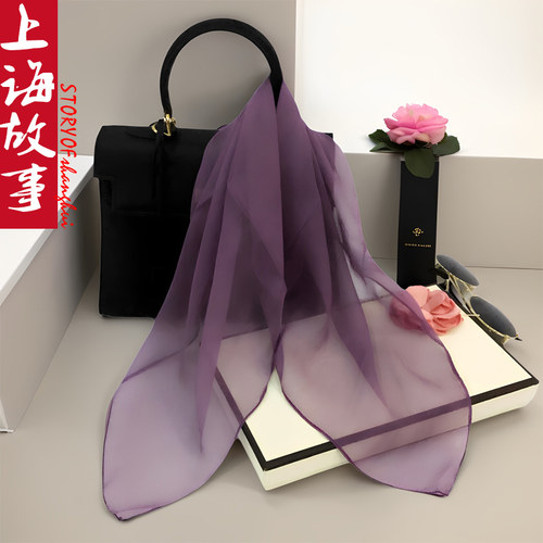 100%桑蚕丝丝巾小方巾