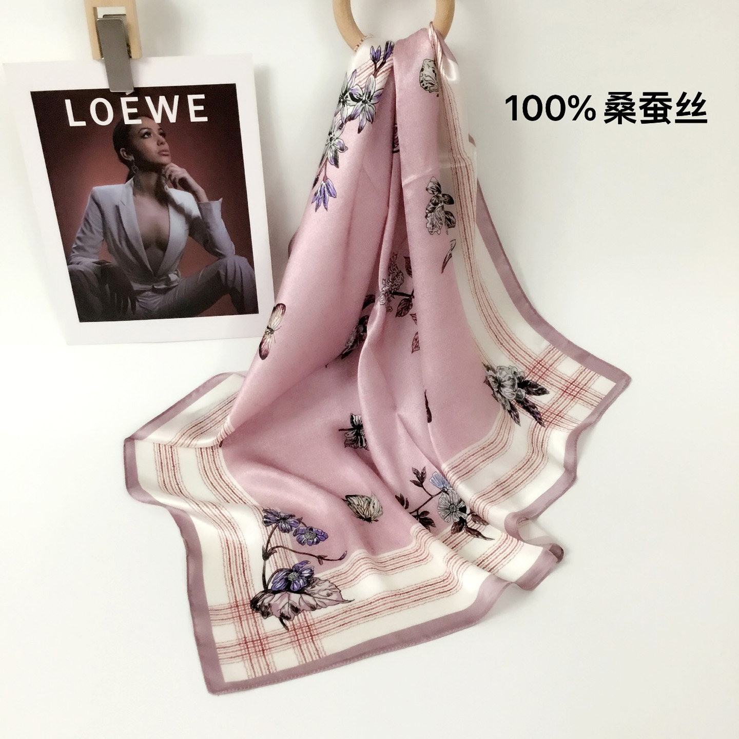 上海故事100%桑蚕丝方巾送妈妈款