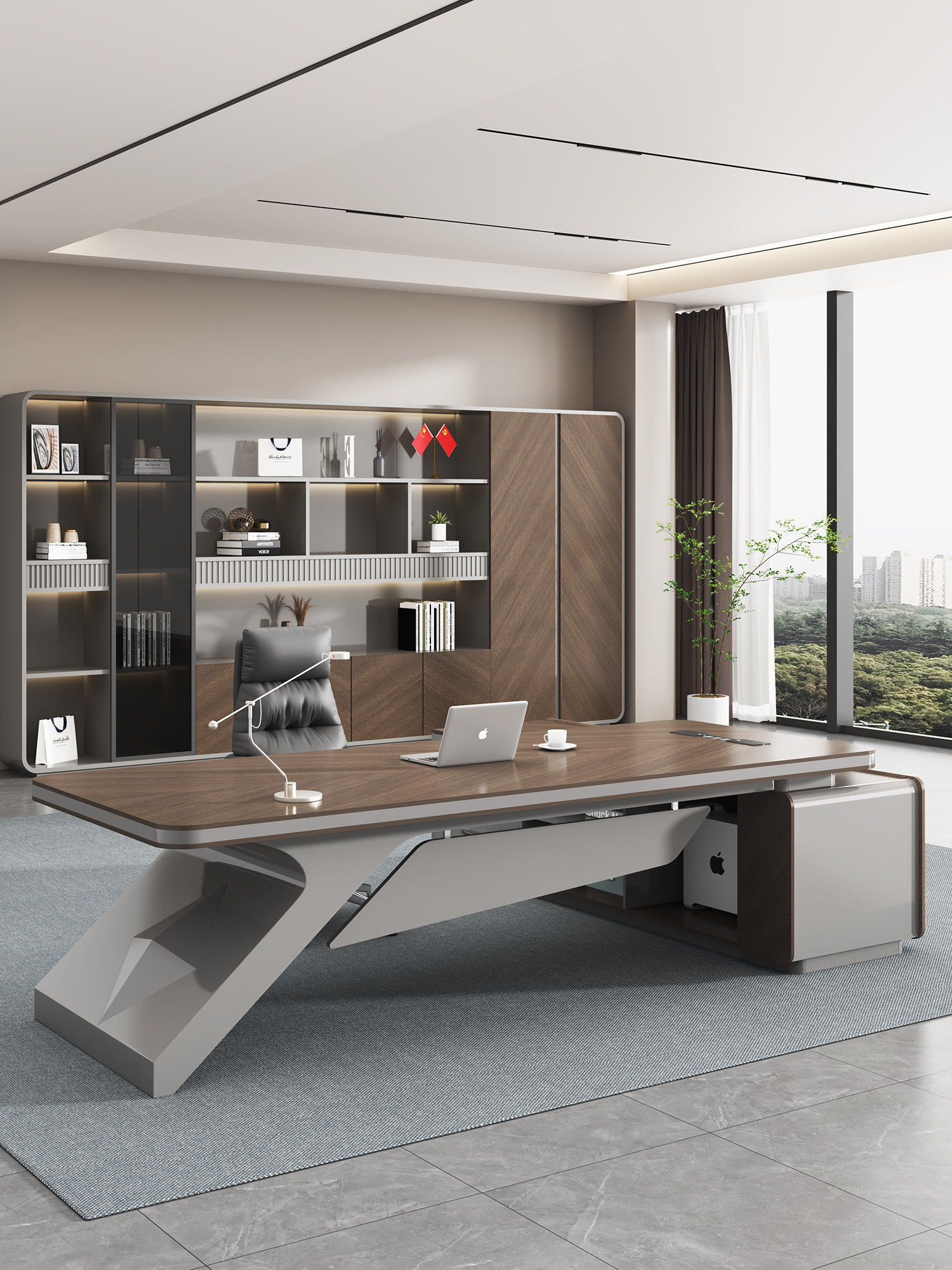 轻奢老板桌办公桌简约现代董事长总裁桌大班台经理办公室桌椅组合,商业/办公家具,大班台/主管桌,淘宝优惠券,粉丝福利购,淘宝优惠卷