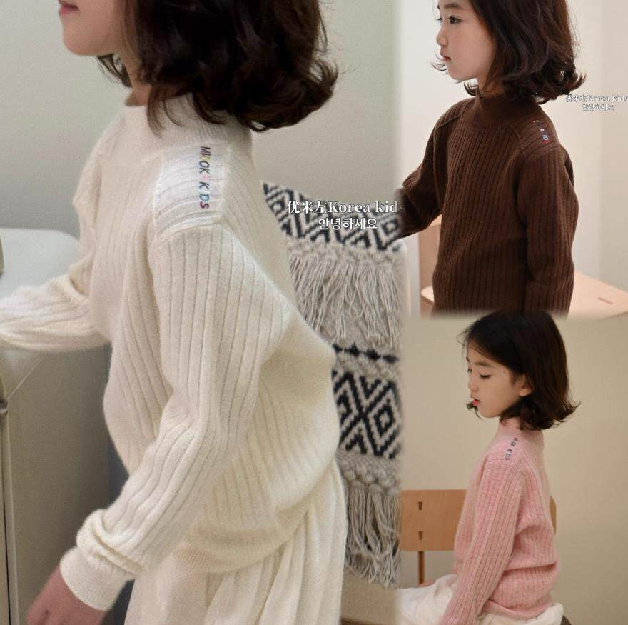 韩国童装男女童针织衫2026秋冬装新款儿童百搭毛衣打底衫男女通用