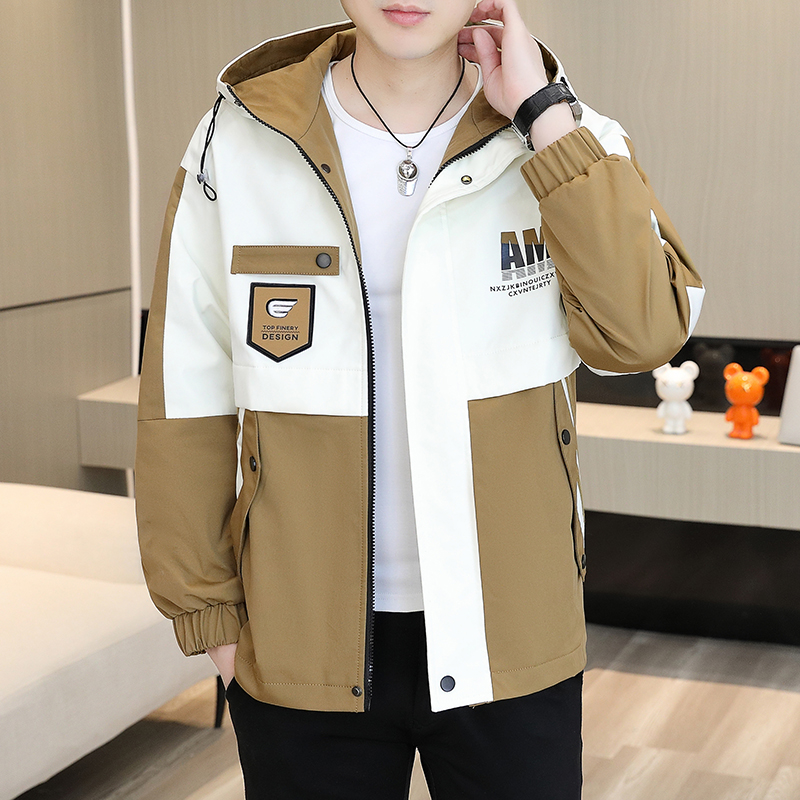 百搭外套男连帽春秋宽松工装休闲