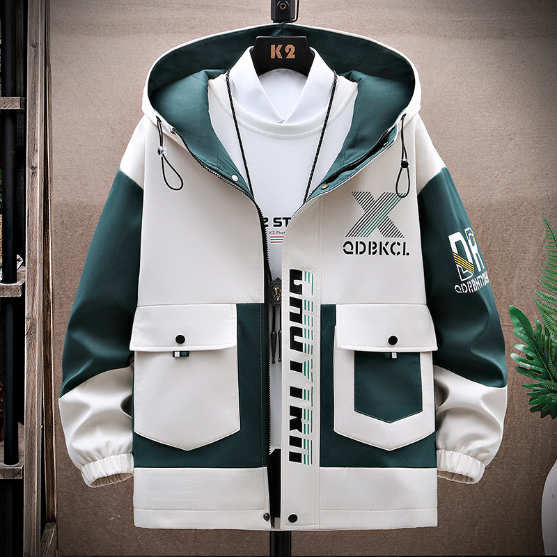 外套男百搭连帽春秋季宽松帅气潮