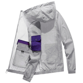 防晒服透气户外防紫外线皮肤衣潮 冰丝男士 夏季 防晒衣男外套超薄款