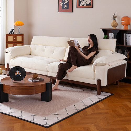 拉芙菲/LFF原木风布艺沙发