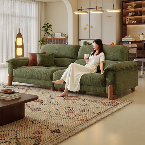 拉芙菲/LFF云舒原木风布艺沙发