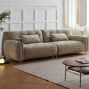 谷雨沙发中古风雪尼尔布艺沙发法式 复古直排客厅沙发直排全拆洗