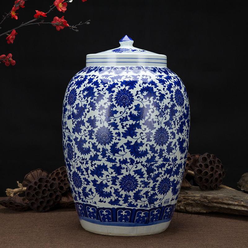 景德镇青花陶瓷米缸装泡菜缸水缸