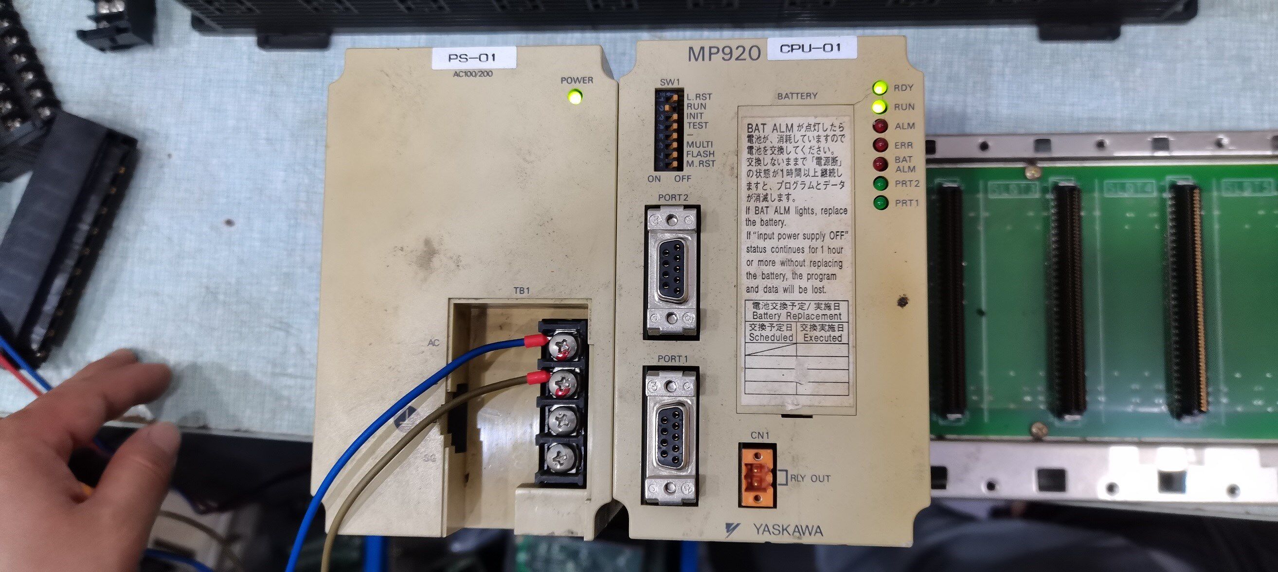 jepmc-cp210 cpu-02 mp920 安川plc模块 测试正常 有破损现货