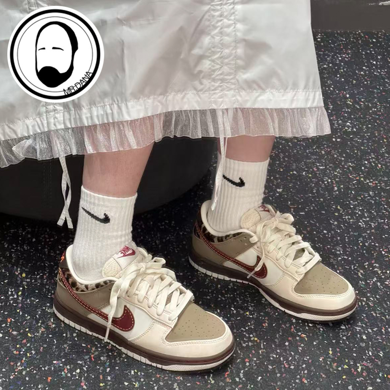 Nike耐克女鞋新款DUNK运动鞋休闲鞋秋冬新款豹纹板鞋IM6687-262