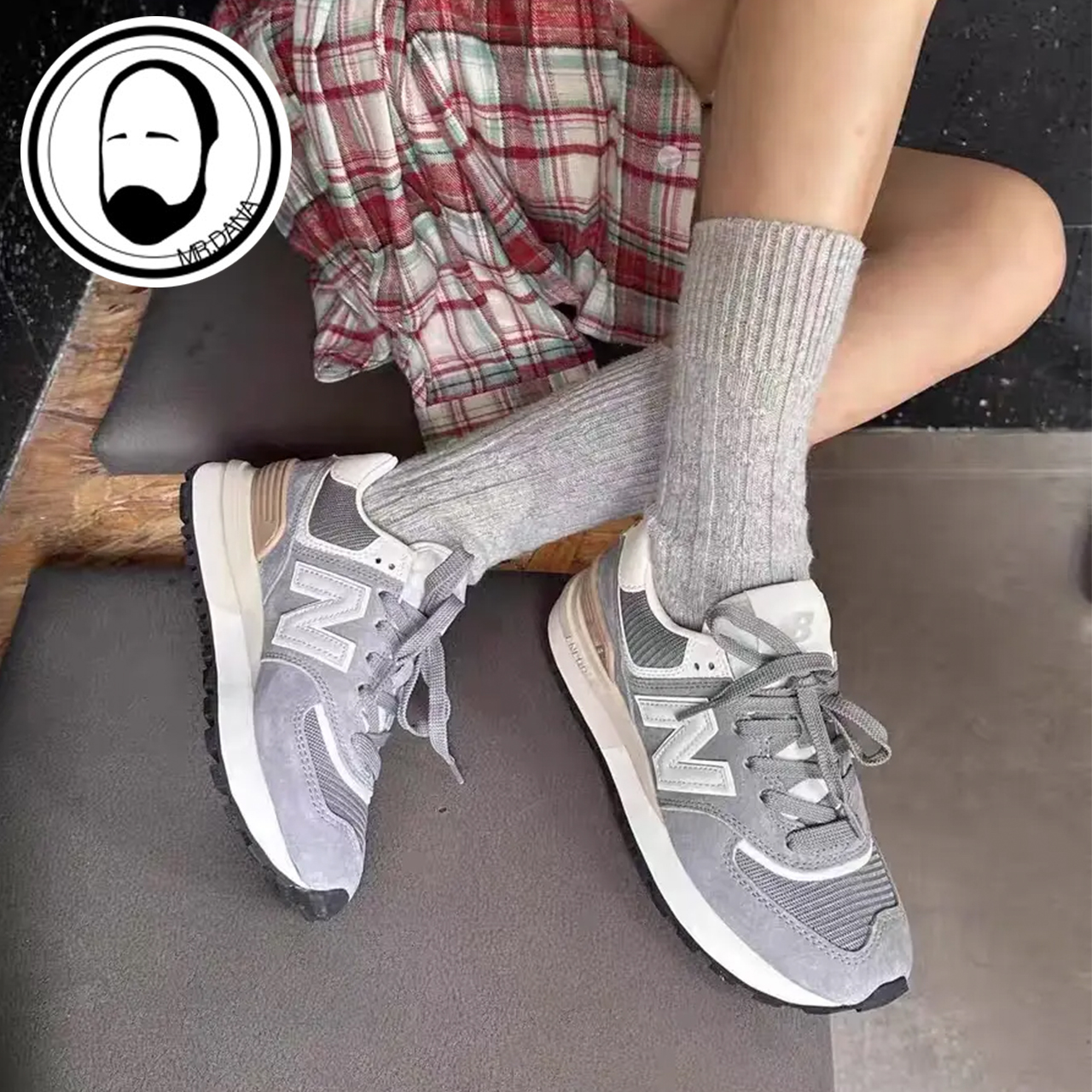 New Balance NB U574LG系列白灰低帮男女复古运动跑步鞋 U574LGGS