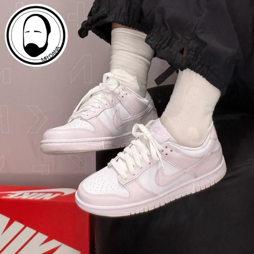 Nike耐克女灰粉白DUNK运动大童低帮复古休闲鞋板鞋FB9109-128