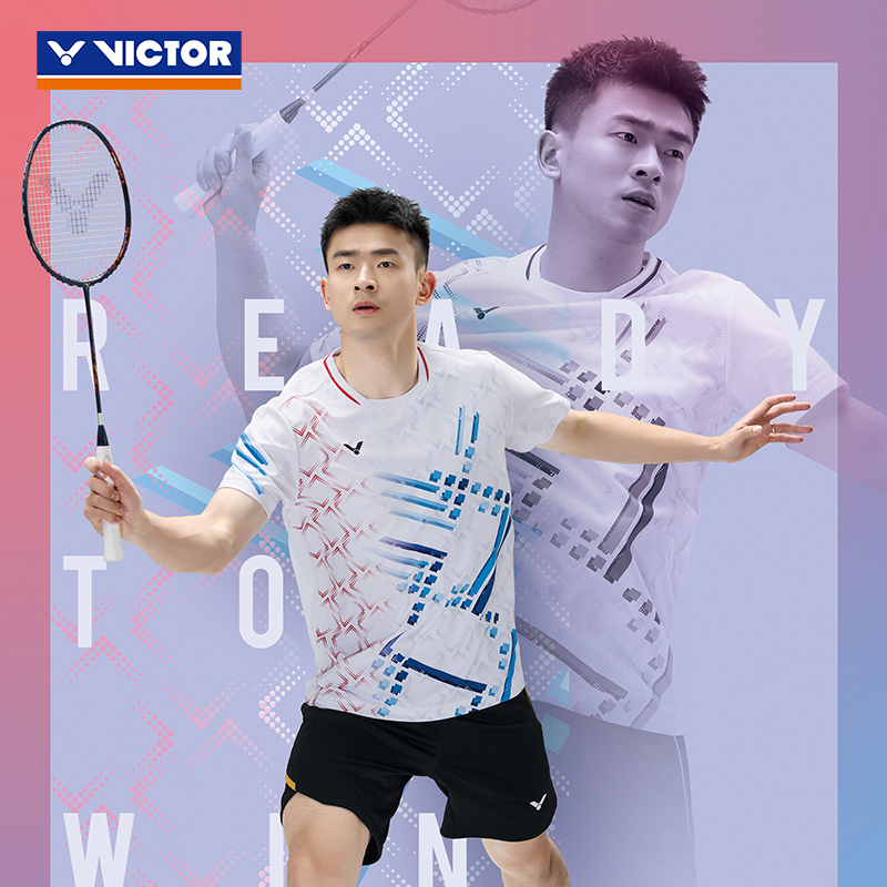 VICTOR威克多胜利羽毛球服比赛系列男女款雅思针织运动T恤T-50009