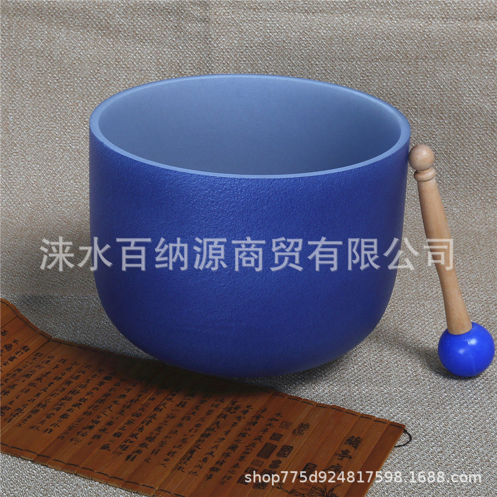 七彩色10英寸彩色水晶钵颜色可选工艺颂钵佛印钵音乐碗七彩水晶钵