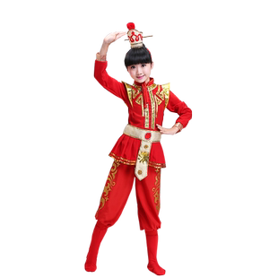 六一儿童花木兰演出服装戏曲舞蹈服男女童木兰辞诗歌朗诵表演戏服