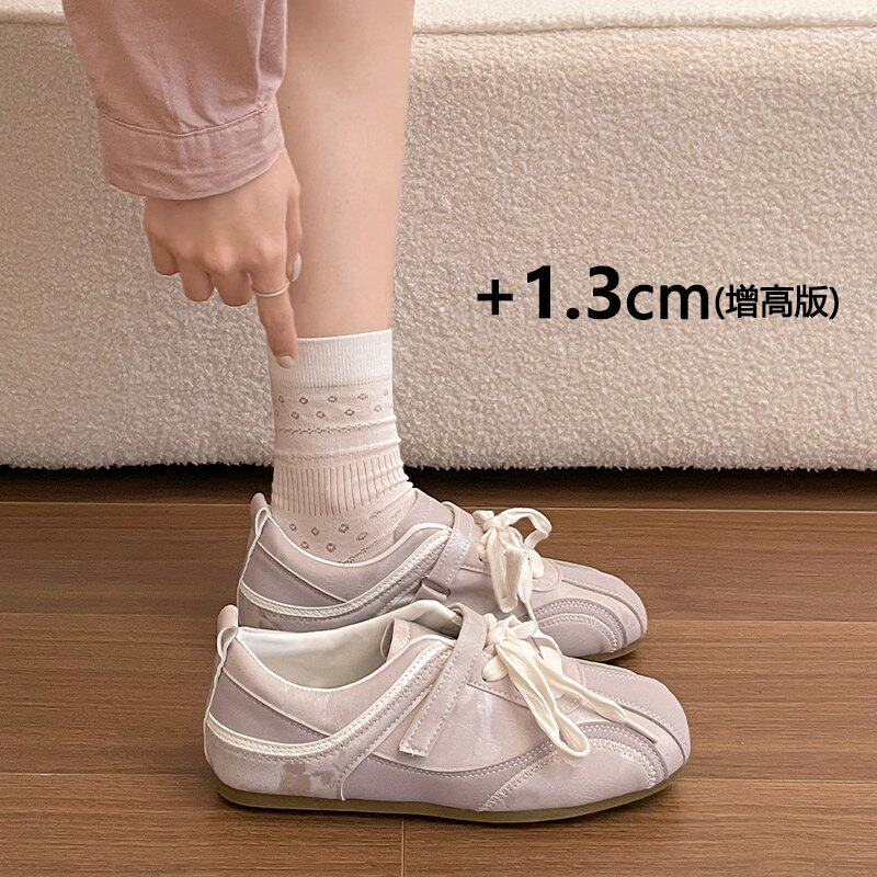 韩版甜美芭蕾舞鞋女夏季绑带圆头玛丽珍鞋休闲鞋舒适轻便小白鞋