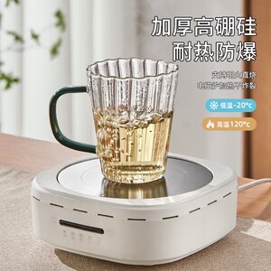 希诺雅港高颜值玻璃杯家用带把手水杯泡茶杯套装耐热轻奢客厅待客