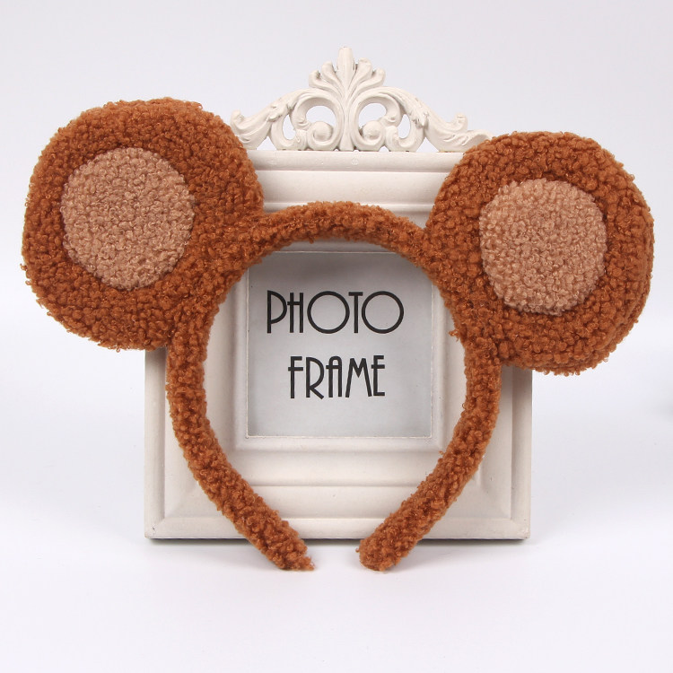 毛绒发箍韩国可爱超萌成人米奇耳朵头箍发饰直播洗脸防滑发卡头饰