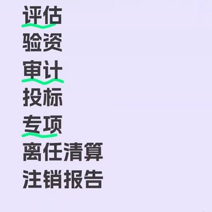 财务审计税务验资房地产资产评估所得税汇算清缴注销清算专项报告