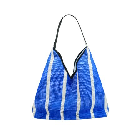 夏日条纹撞色镂空托特包 休闲慵懒度假风0068