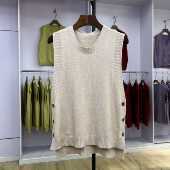 宽松外穿马甲叠穿短款 736针织马甲背心女2024秋装 新款 毛衣坎肩潮