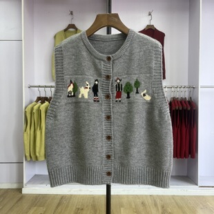 韩版 清仓 针织马甲背心女士2025秋冬新款 900号 叠穿马夹 851号