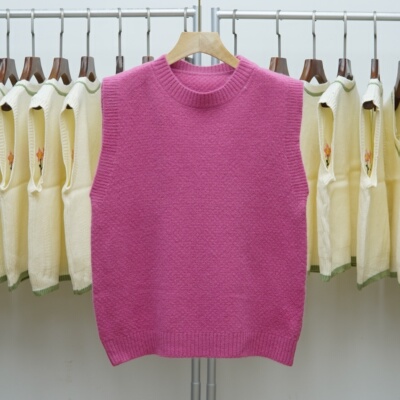 圆领针织马甲女2025秋冬