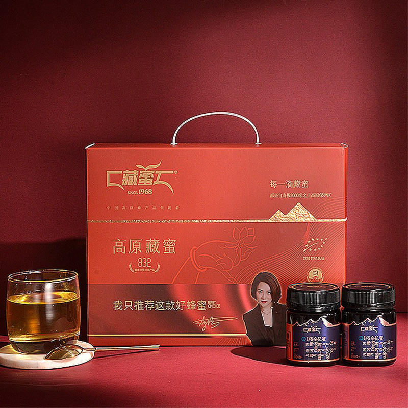 【藏蜜】青藏高原天然蜂蜜结晶0蔗糖0添加格桑花蜜250g*6瓶礼盒装