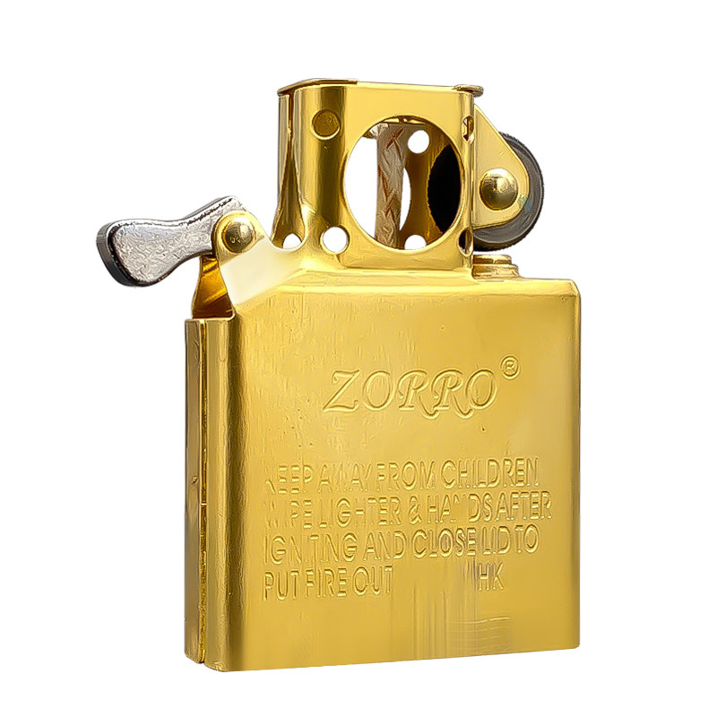 ZORRO佐罗原装煤油打火机内胆ZPPO煤油火机专用内胆配件金色银色