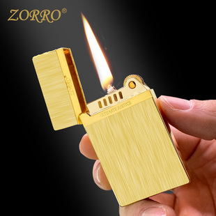 佐罗ZORRO官方煤油打火机男新款正品防风薄款朗声个性定制送男友