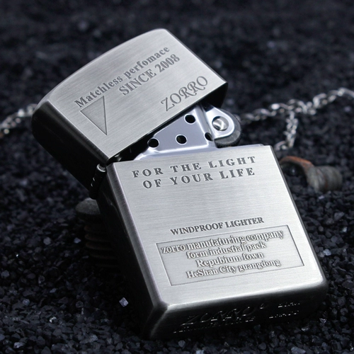 Zorro Kerosene Ligher Information Information Retro Windper -защита от винтажного дизельного топлива Flip Flip настоящий подарок для парня