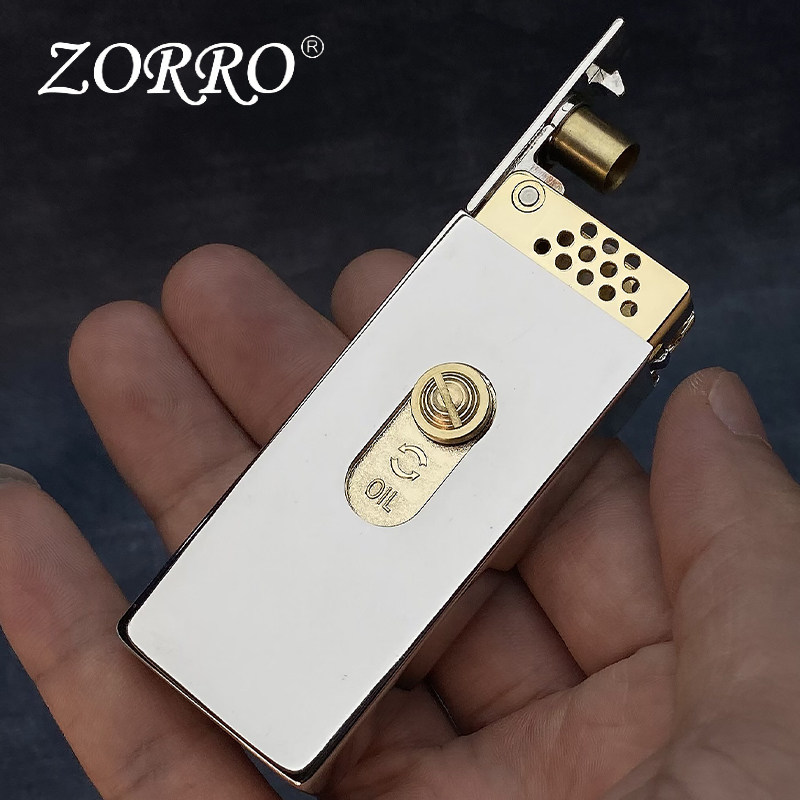 佐罗zorro煤油打火机正品新款火柴盒创意个性升降机弹射防风老式