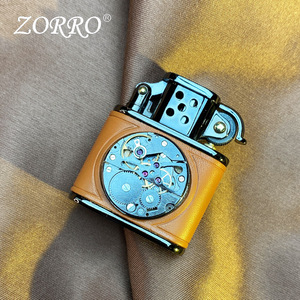 佐罗zorro煤油打火机复古创意牛皮个性防风送男友七夕情人节礼物