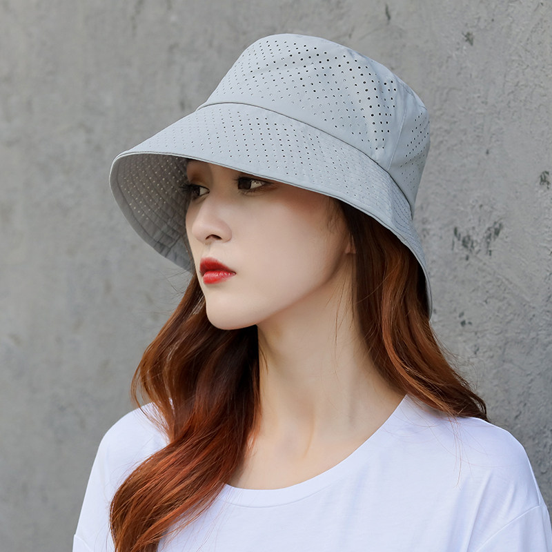 渔夫帽女夏季防晒遮阳帽透气网眼网帽百搭休闲帽子女士潮流太阳帽