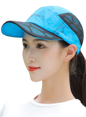遮阳帽防晒户外透气红色夏凉帽