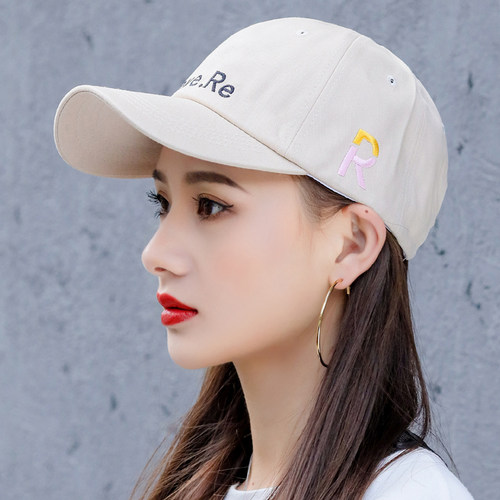 ins风潮牌少女杏色棒球帽