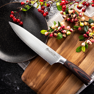 厨房切肉 面包刀带锯齿刀 不锈钢冻肉刀家用德国工艺 锋利烤肉刀