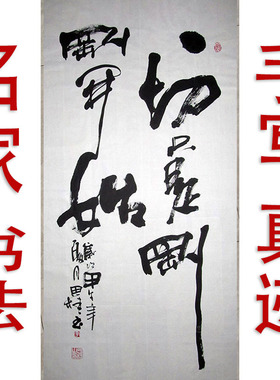 李思桂字画书法作品真迹客厅中堂玄关挂画字画毛笔字一切才刚刚开