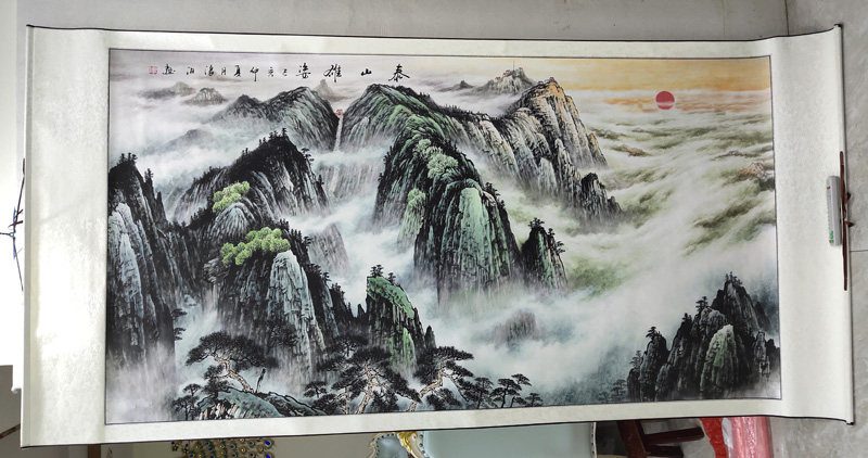 六尺国画卷轴字画山水画客厅办公国画