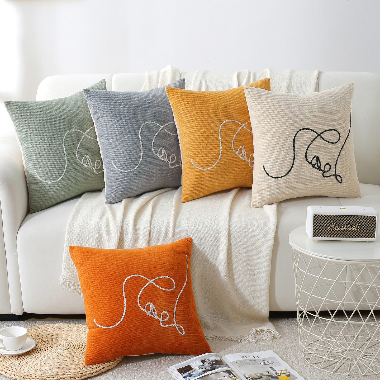 侘寂风抱枕客厅沙发靠垫靠背靠枕