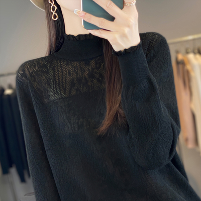 2024新款时尚宽松短款针织打底衫