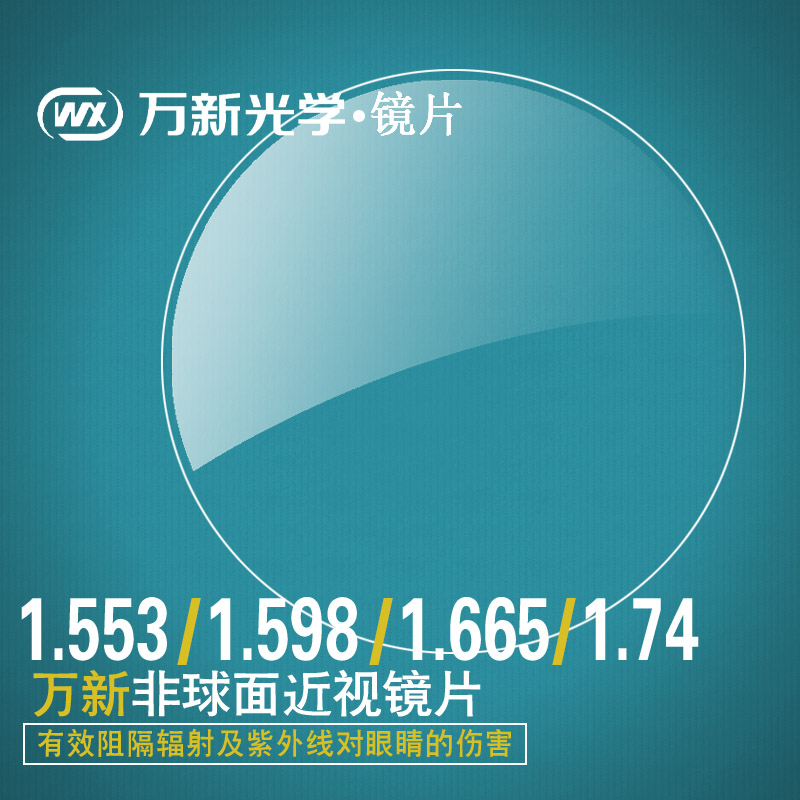 万新超薄非球面近视防蓝光镜片