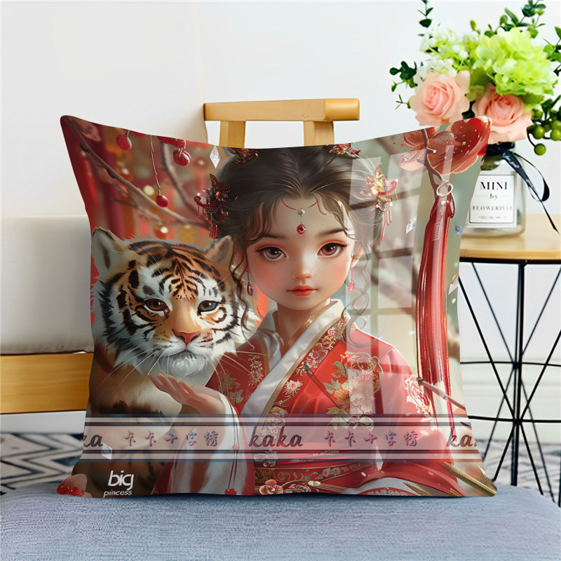 24新款十字绣抱枕枕套靠枕沙发卧室车上自己绣满绣个性定制