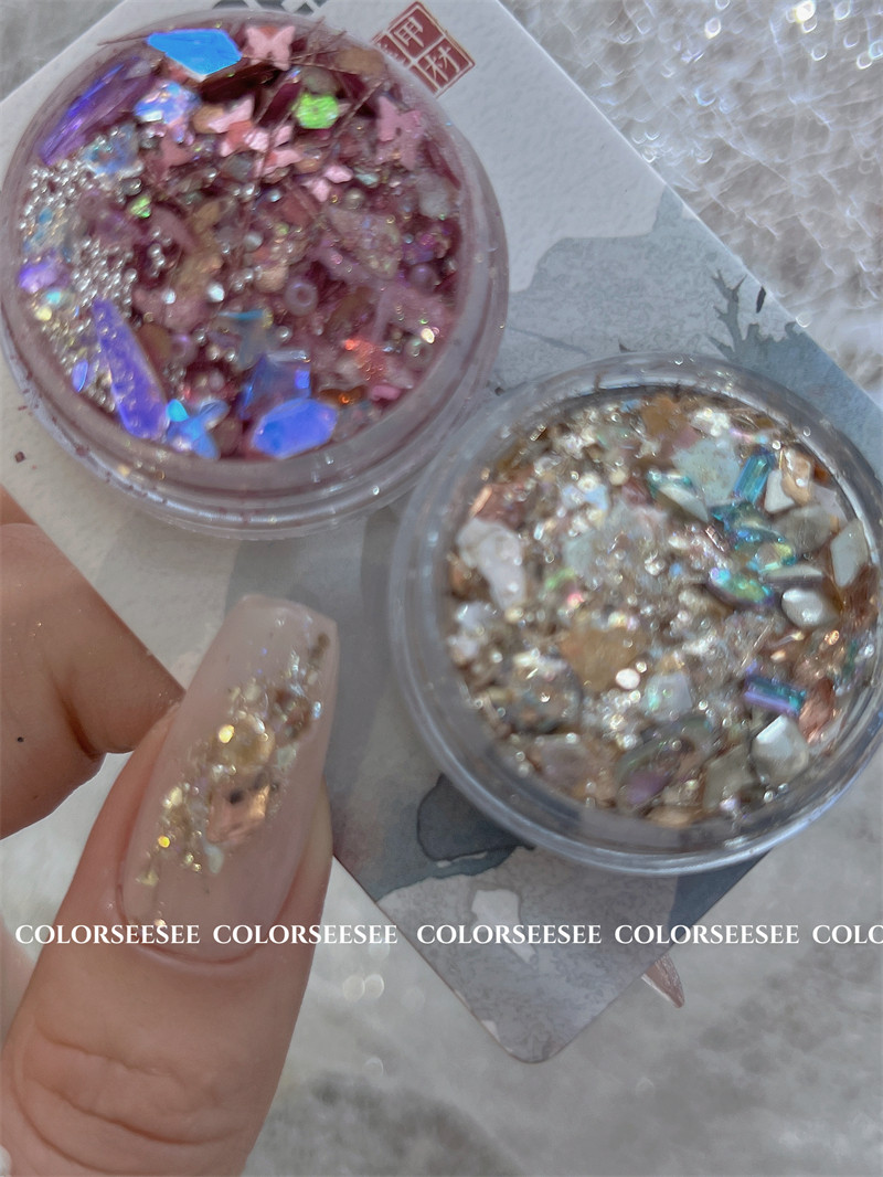 美美原创美甲素材24年新小红书混合亮片福禄双全单个成款新年指甲,彩妆/香水/美妆工具,指甲装饰,淘宝优惠券,粉丝福利购,淘宝优惠卷