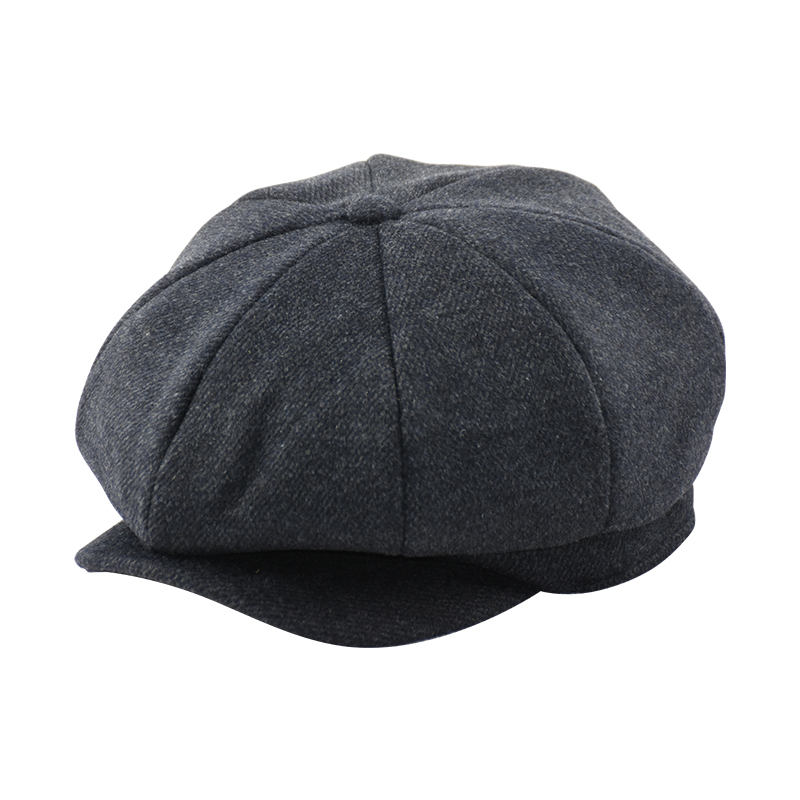新品羊毛精品导演帽前进帽八角帽