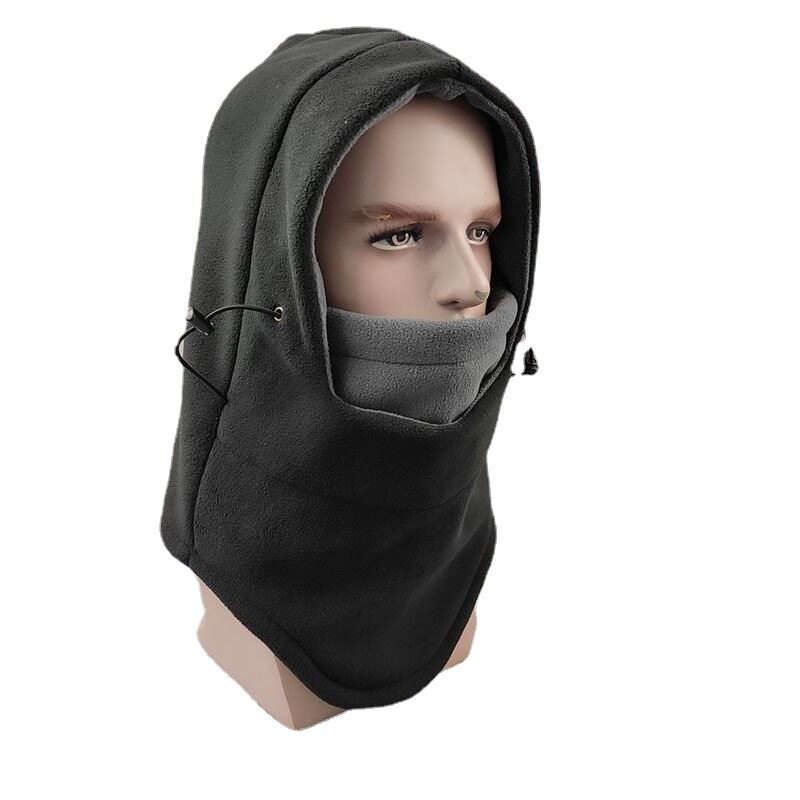 冬天保暖套头帽大头围加宽遮脸防寒帽子加绒大码加长男帽