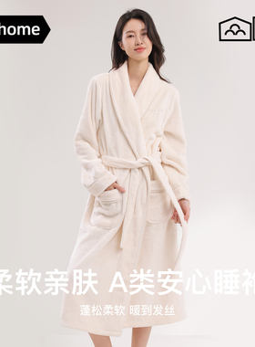 睡袍女情侣睡衣加厚长款法兰绒浴衣珊瑚绒浴袍秋冬季2025男士新款